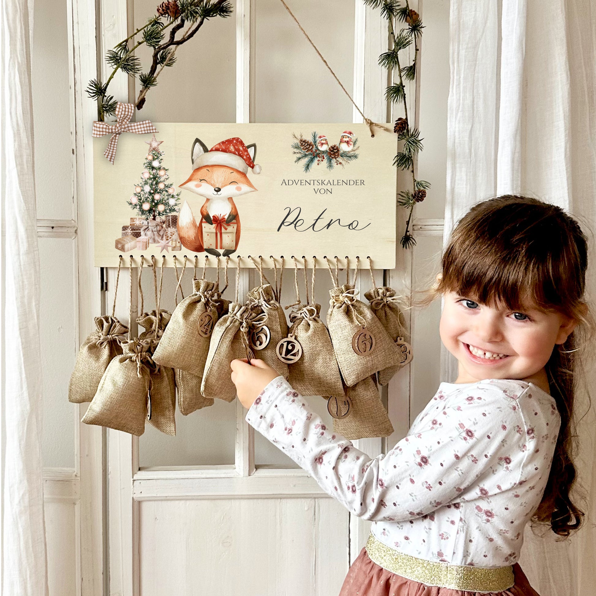 Adventskalender mit Namen für Mädchen und Jungen