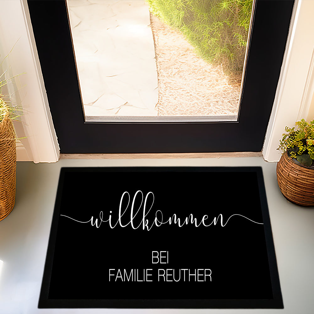 Personalisierte Fußmatte mit Namen Fussmatte Personalisiert Fußmatte Willkommen Geschenk Familie Hochzeit Umzug Einzug