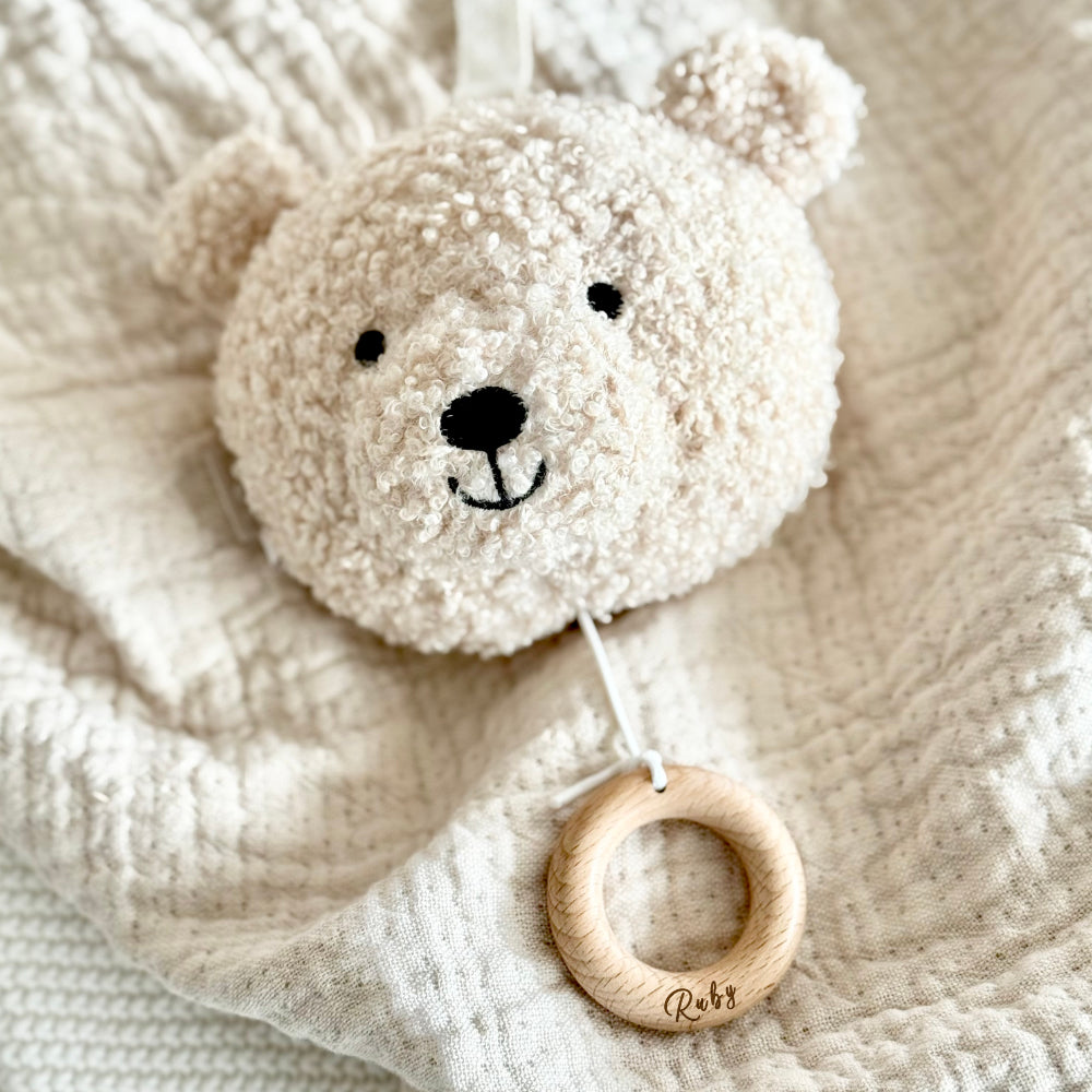 Personalisierte Spieluhr Bär mit Melodie "You are my sunshine"