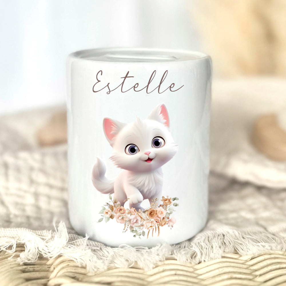 Spardose Personalisiert Spardose Kind Spardose Katze Personalisierte Spardose Baby Geschenk Spardose Kinder