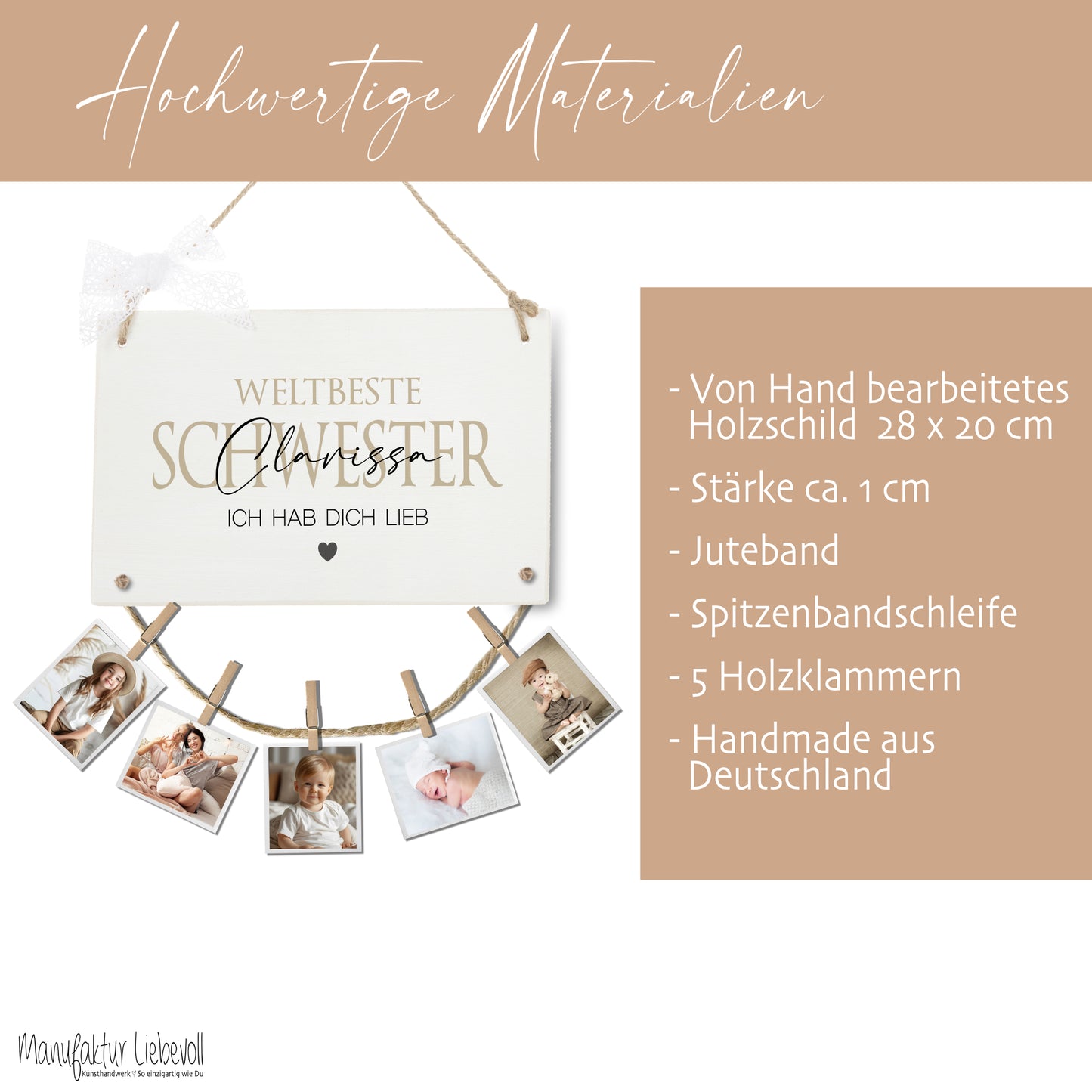 Schwester Geschenk Geburtstag Bruder Geburtstagsgeschenk Namen Fotogeschenk personalisiert