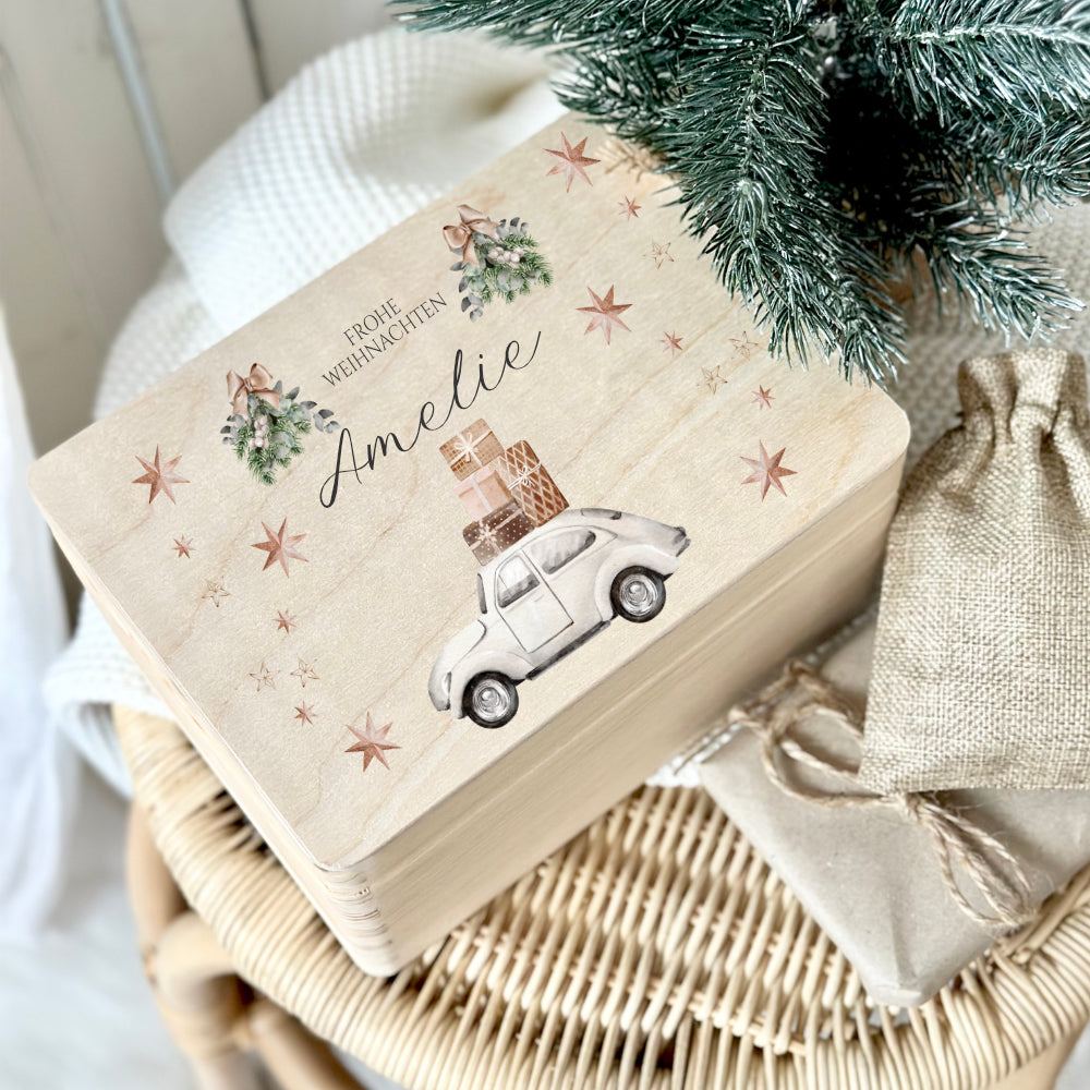 Weihnachten Personalisiert Holzbox Geschenk Frohe Weihnachten Holzkiste Personalisierte Heiligabend Box Weihnachtsbox Geschenkverpackung