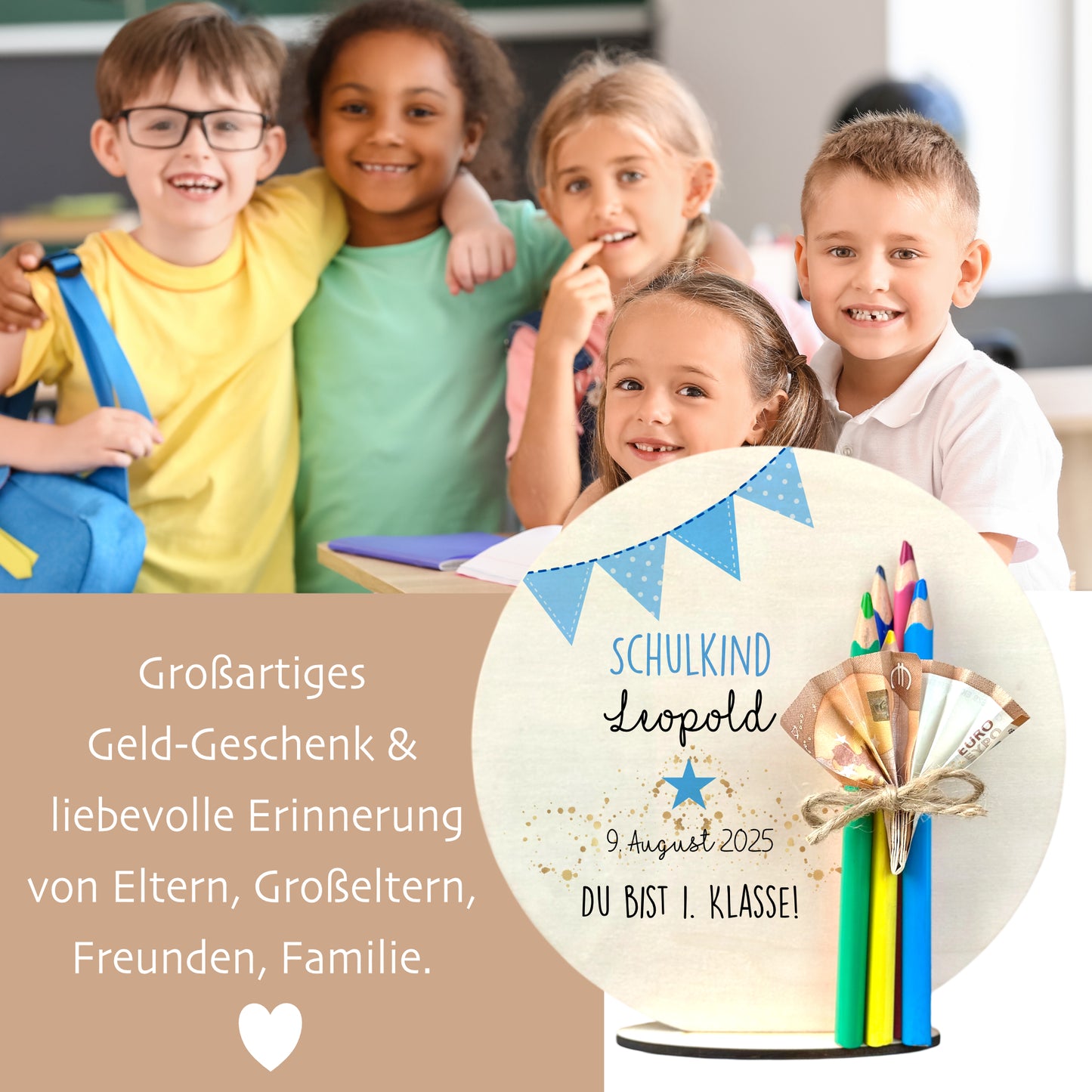 Einschulung Geschenk Einschulung Geld Geschenk Schulkind 2026 Einschulungsgeschenk Name Geschenke zum Schulanfang Mädchen Junge Einschulung