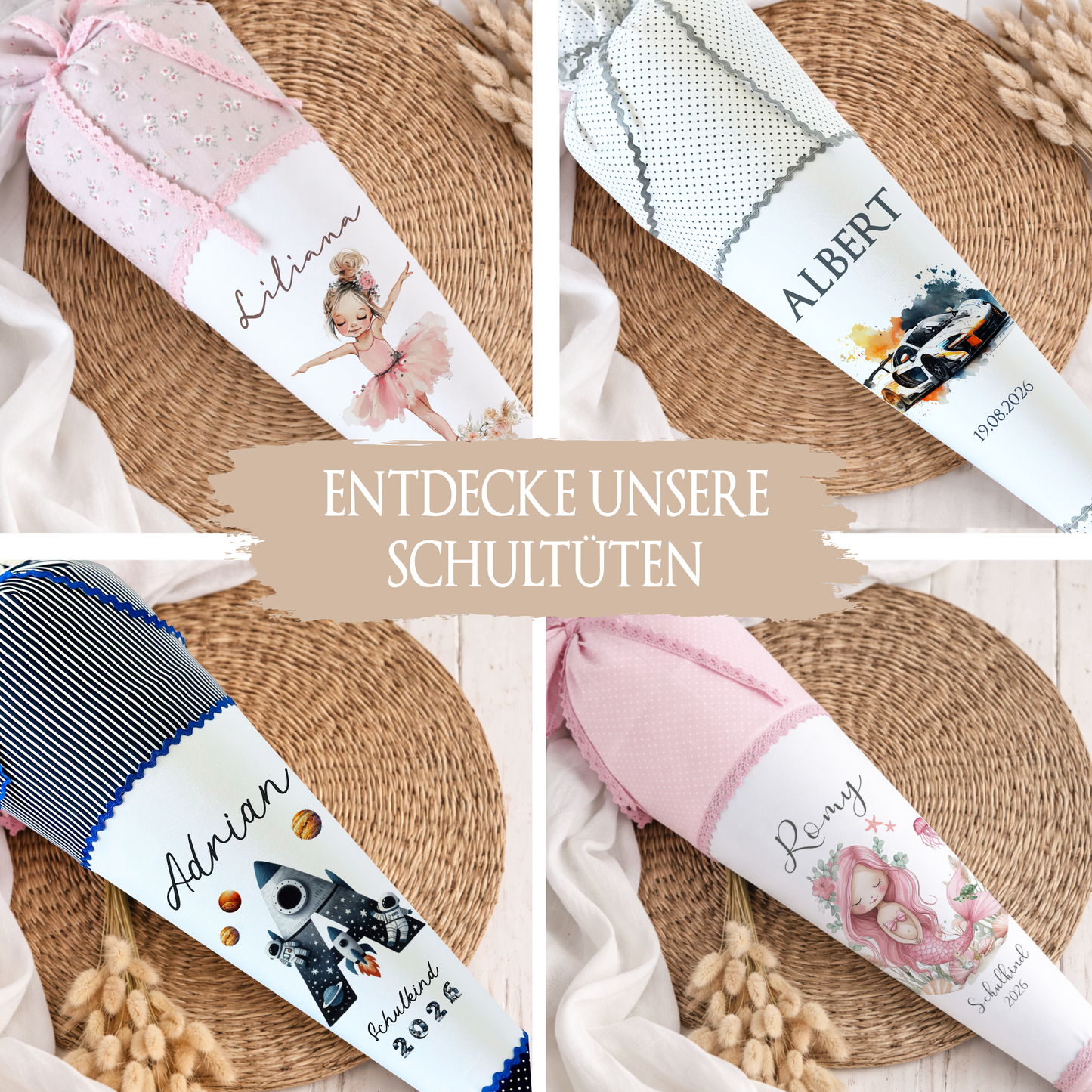 Einschulung Geschenk Schulkind 2026 I Personalisierte Kinder Tasse mit Namen viele Motive I Mädchen Einschulung Junge Geschenk Schulstart