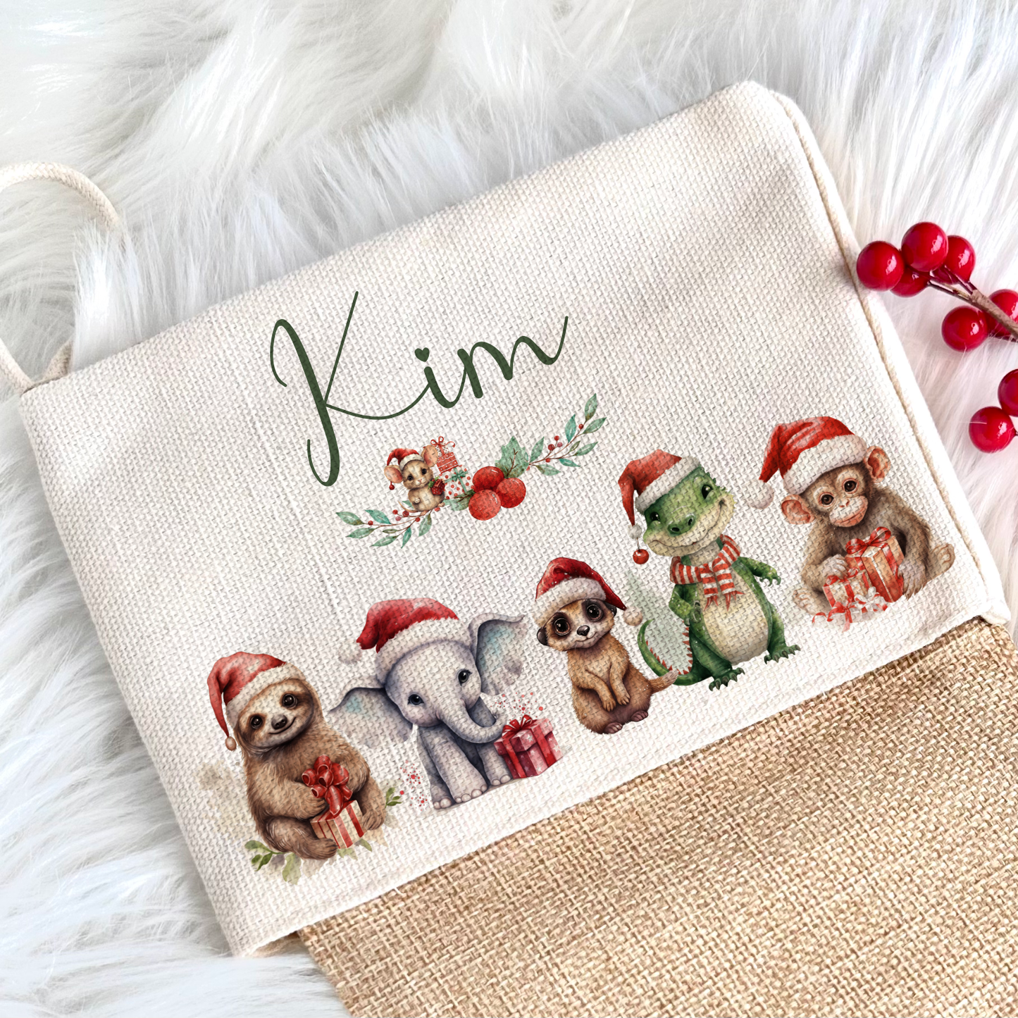Weihnachtsstrumpf Pferd für Mädchen u. Teenager mit Namen zum Nikolaus und Weihnachten personalisiert | Nikolausstrumpf Pony Geschenkidee für Kinder I 7 Motivvarianten zur Auswahl