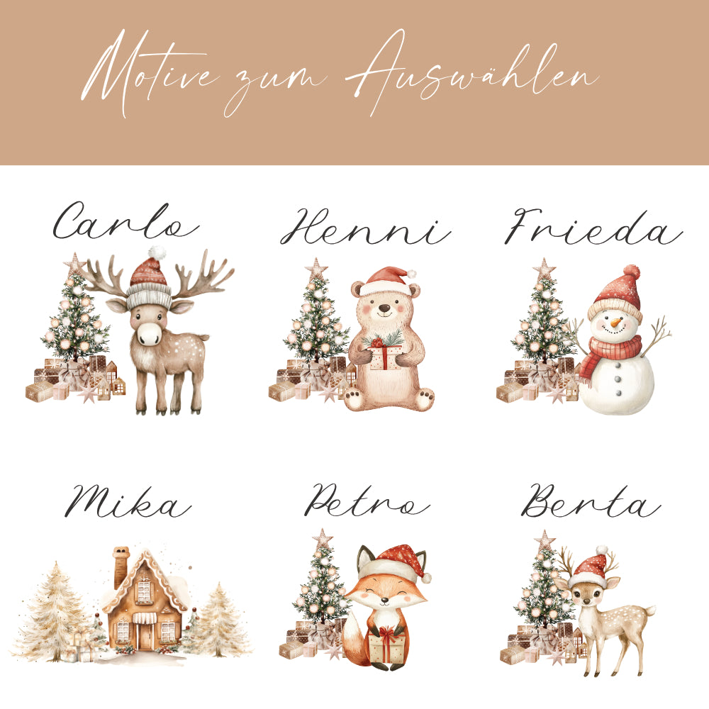 Weihnachten Personalisierte Tassen Weihnachtstasse mit Namen Weihnachtsgeschenk Glühweintasse Punsch Nikolaus Glastasse Manufaktur Liebevoll Große Motivauswahl