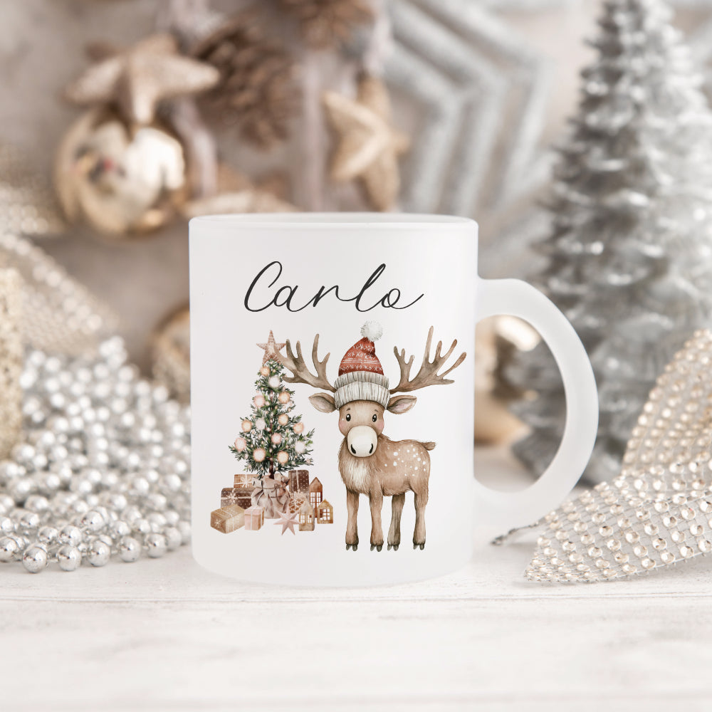 Weihnachten Personalisierte Tassen Weihnachtstasse mit Namen Weihnachtsgeschenk Glühweintasse Punsch Nikolaus Glastasse Manufaktur Liebevoll Große Motivauswahl