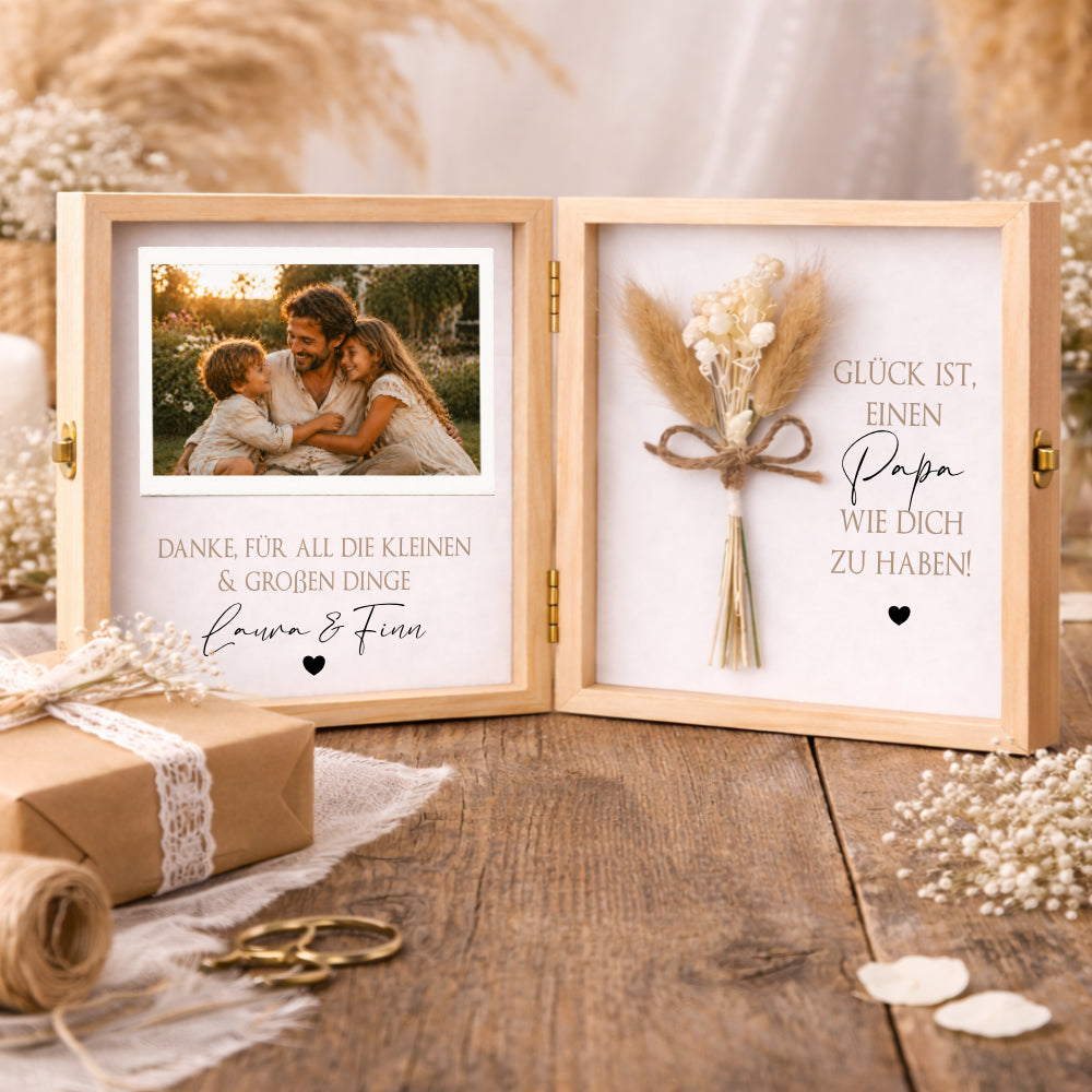 Geschenk Mama Papa personalisiert | Muttertagsgeschenk & Vatertagsgeschenk | Geburtstagsgeschenk Eltern | Fotogeschenk Holzbox