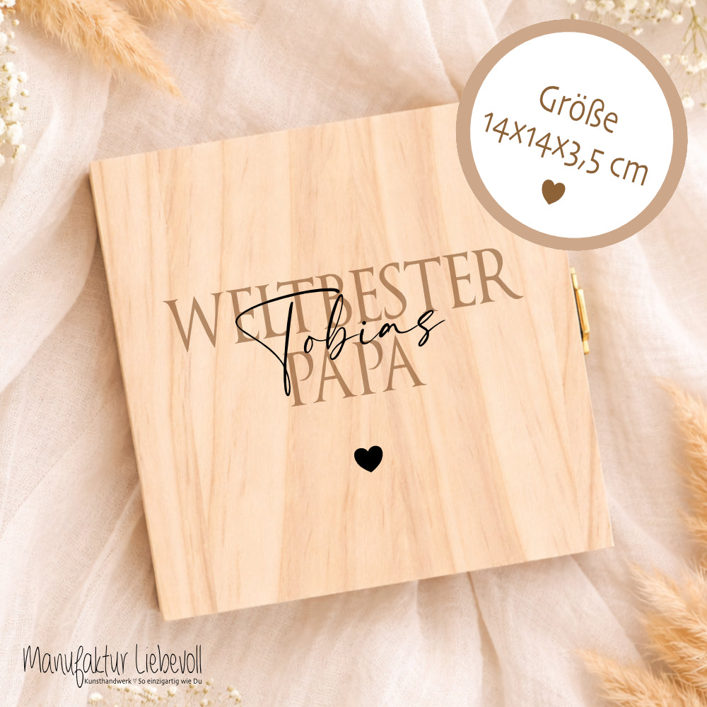 Geschenk Mama Papa personalisiert | Muttertagsgeschenk & Vatertagsgeschenk | Geburtstagsgeschenk Eltern | Fotogeschenk Holzbox