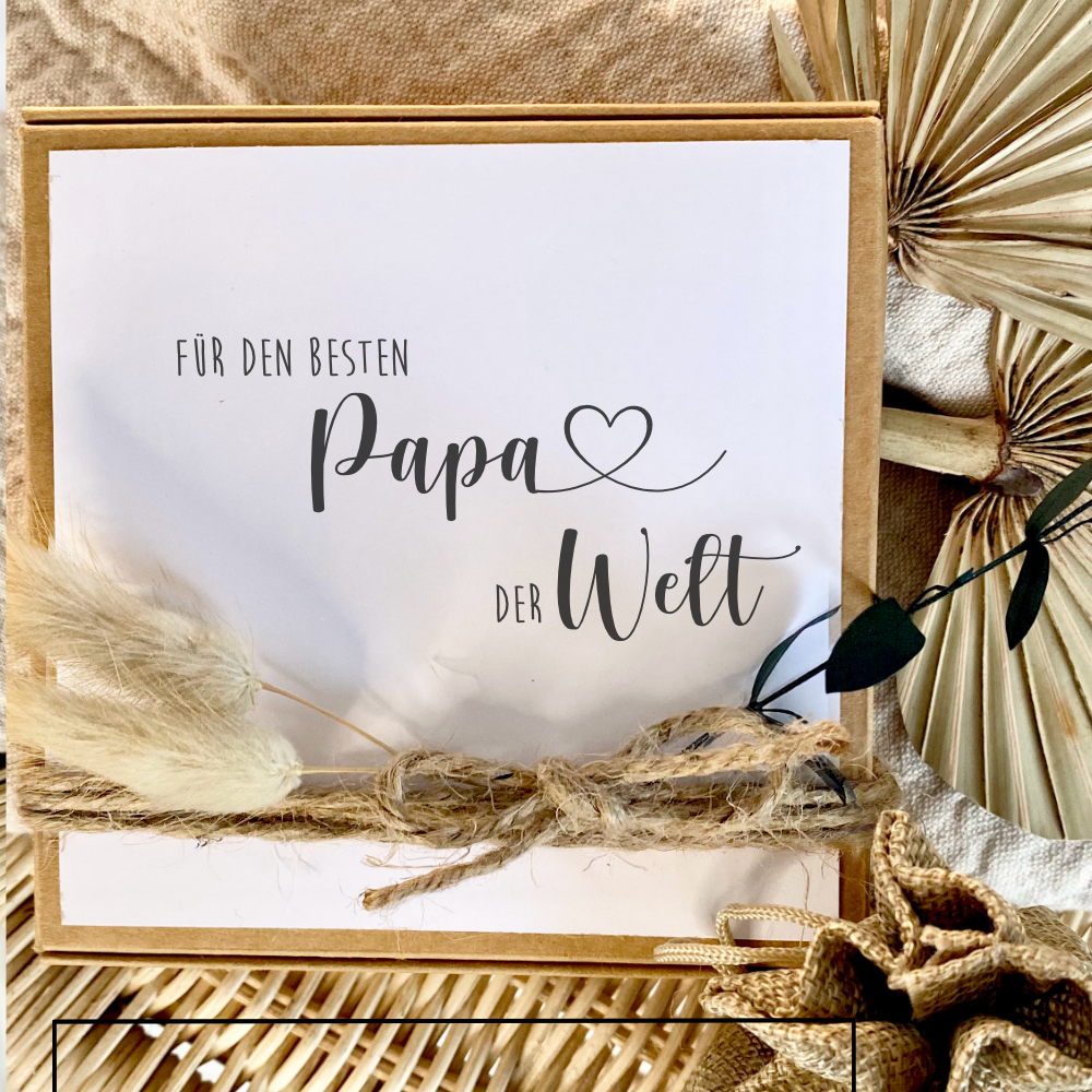 Geschenkbox für Väter mit liebevoller Botschaft