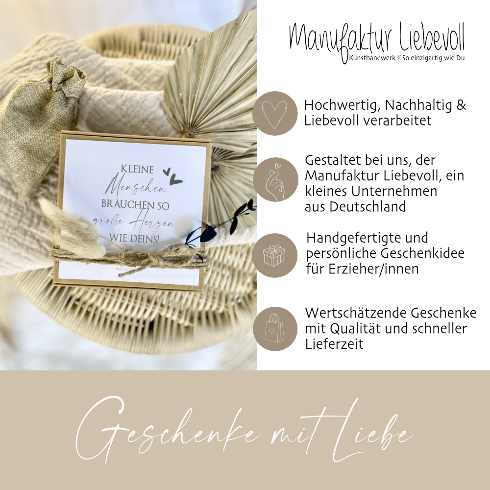 Geschenkschachtel für Erzieherin von Kindern