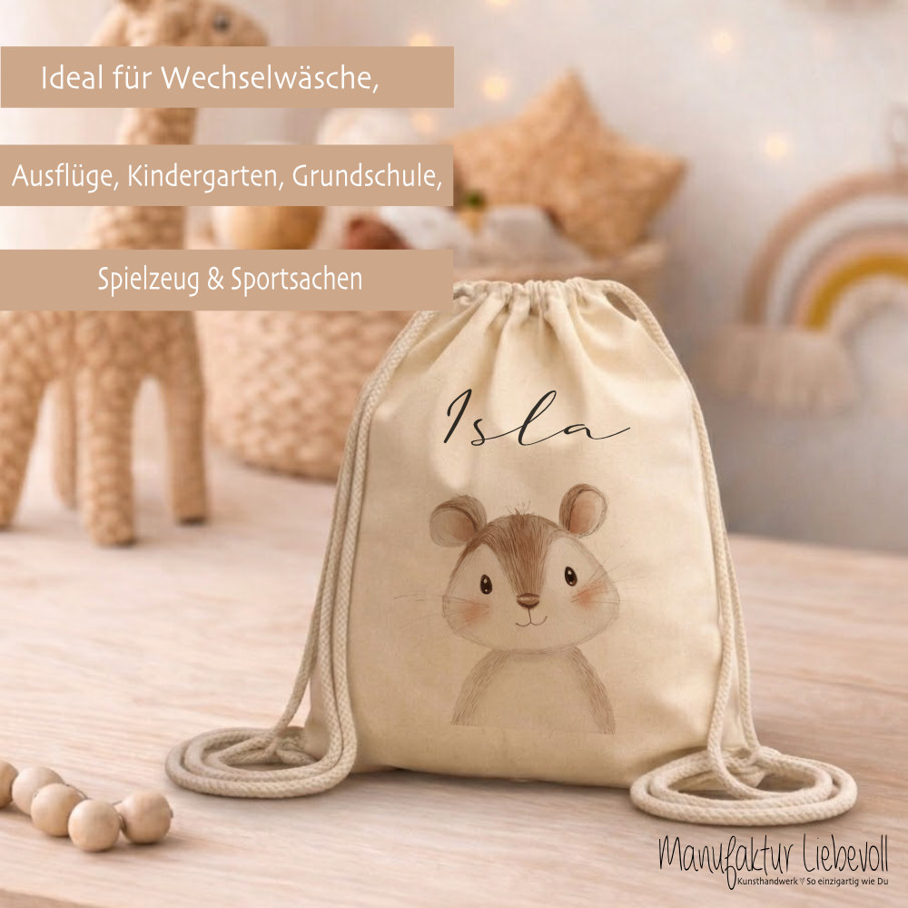Kinder-Rucksack & Turnbeutel im Boho-Stil – Personalisiert für Kindergarten & Kita, Kinderbeutel