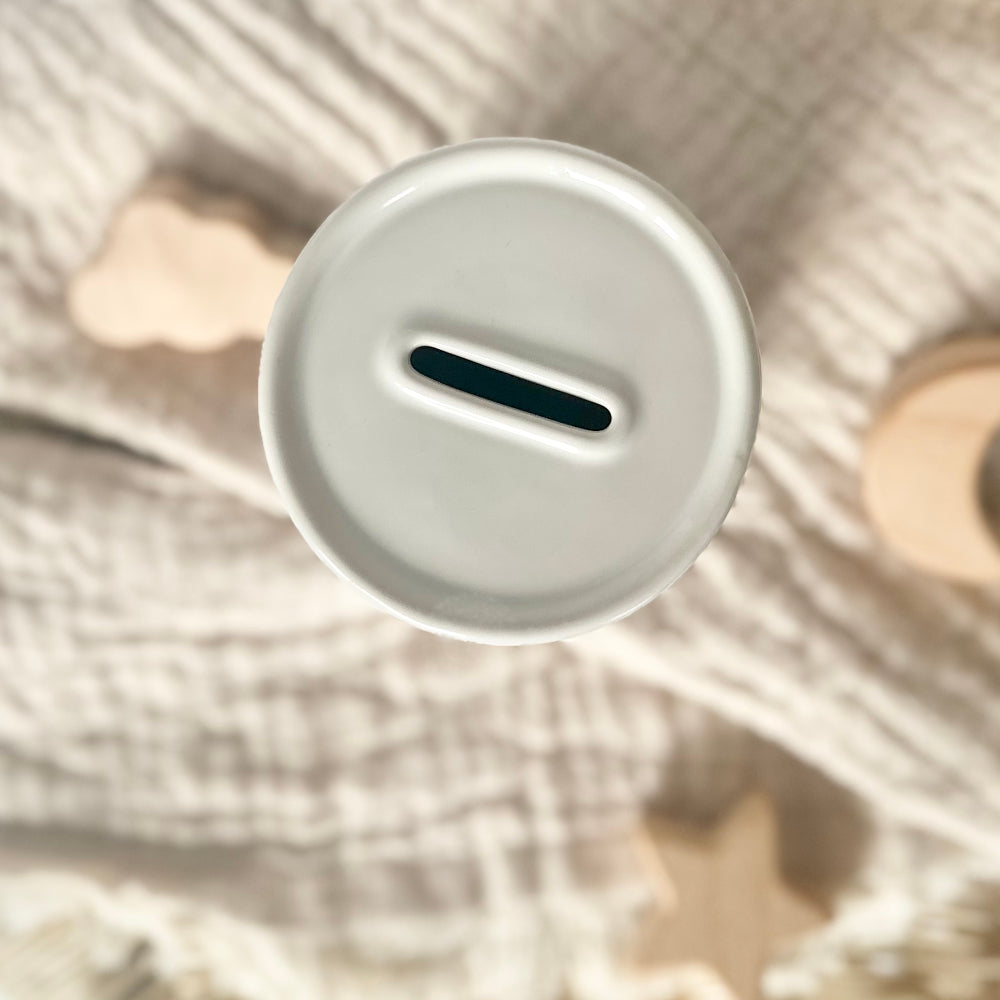 Spardose Hund - Personalisierte Kinderspardose aus Keramik