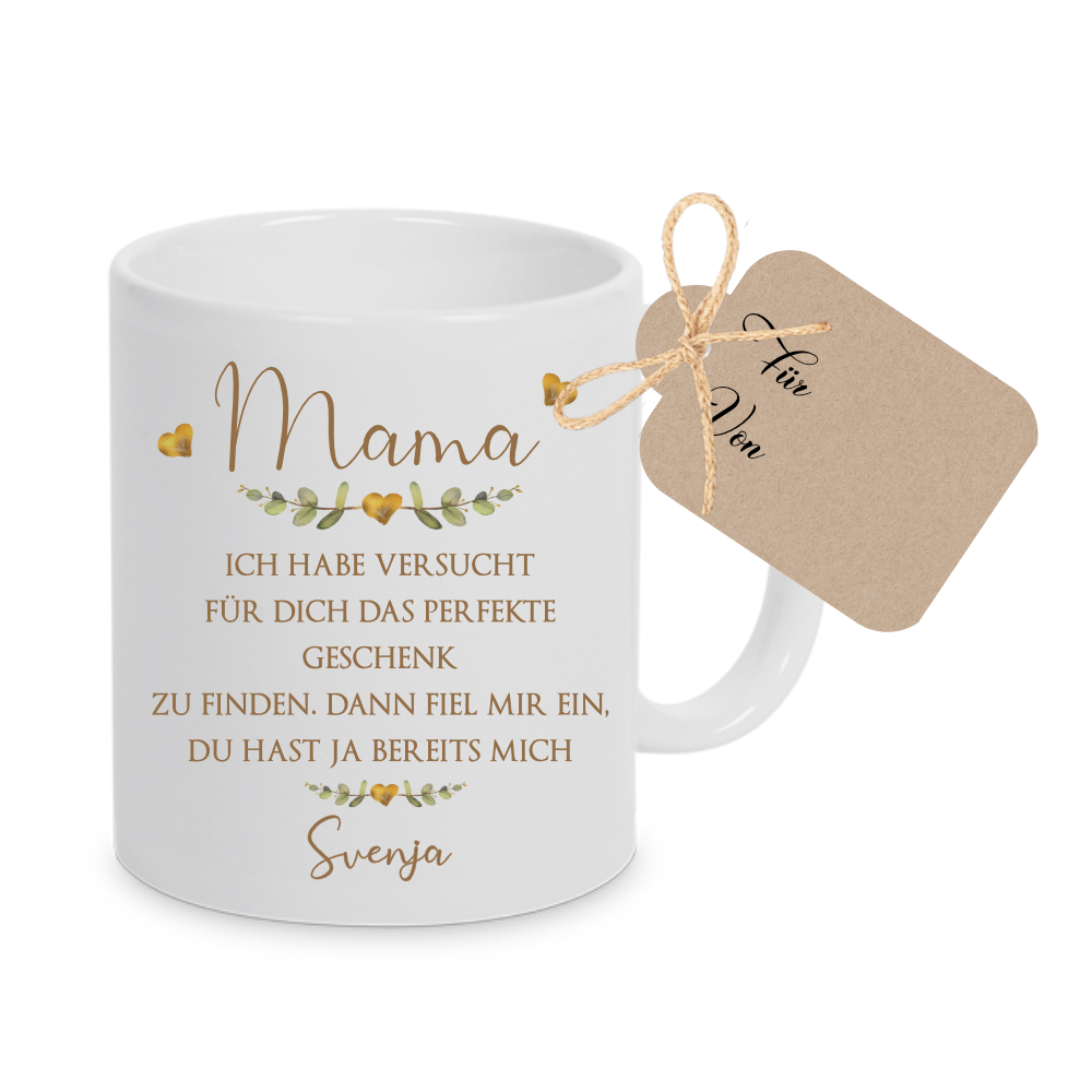 Keramiktasse - Mama - Oma - Papa - Opa mit Spruch und Namen der Kinder | Personalisierte Kaffee- Teetasse  | 8 Varianten zur Auswahl