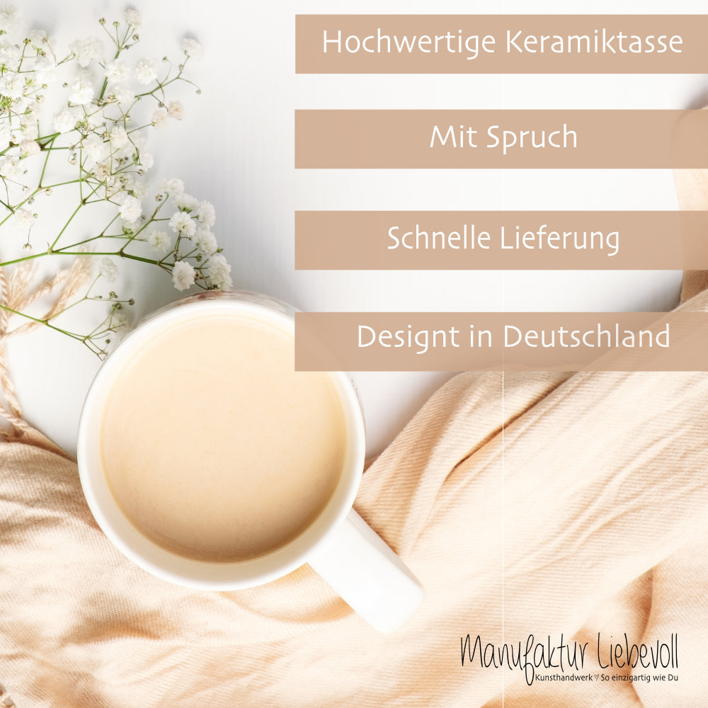 Tasse "Wie schön, dass es dich gibt!" Kaffeetasse aus Keramik