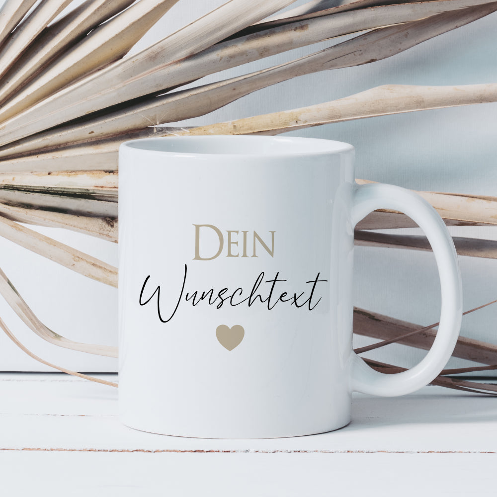 Tasse personalisiert, Kaffeetasse mit Wunschtext, Namen aus Keramik