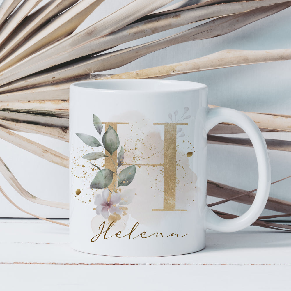 Boho Tasse mit Buchstaben und Namen für Frauen