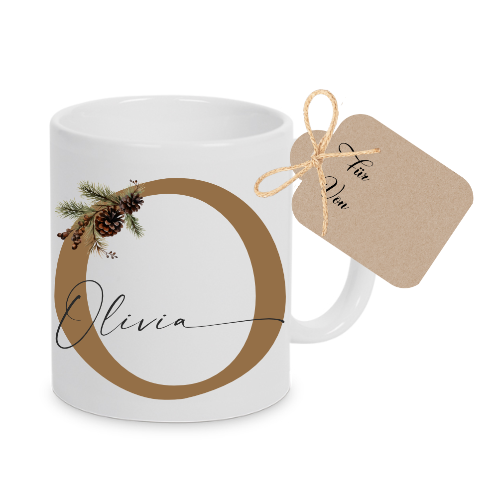 Personalisierte Weihnachtstasse mit Namen als Geschenkidee für Frauen & Männer