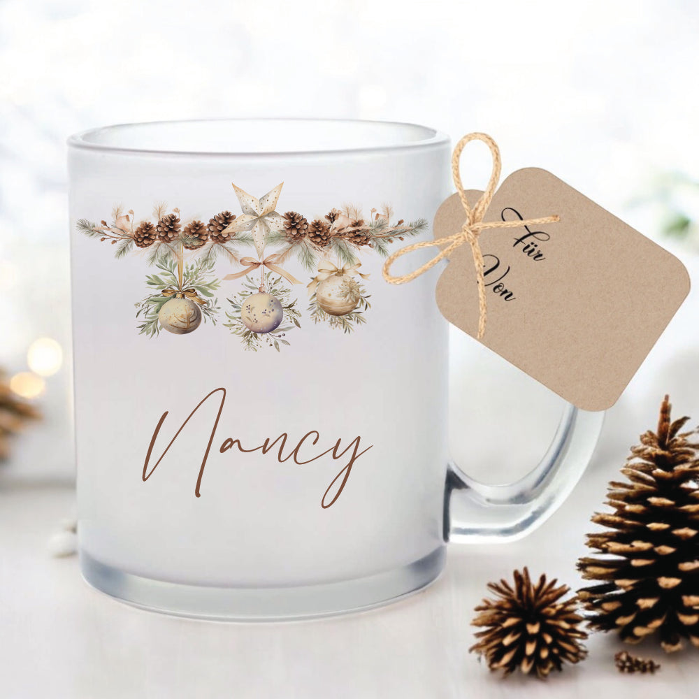 Tasse Weihnachten Personalisiert Glühwein Geschenk Weihnachtspunsch Wichtelgeschenk Nikolaus Glastasse Frau Freundin | Große Motivauswahl