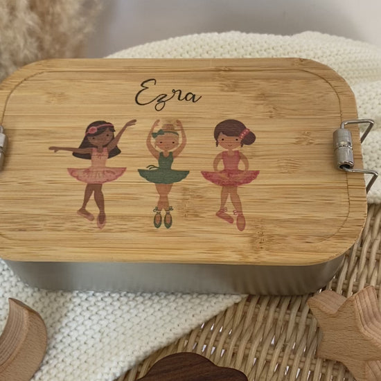 Ballett Lunchbox Ballerina mit Namen für Mädchen