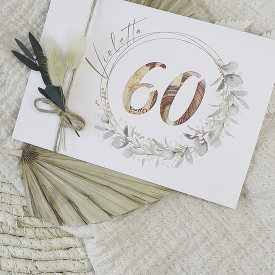 Geld Geschenk Geburtstagskarte mit Namen 