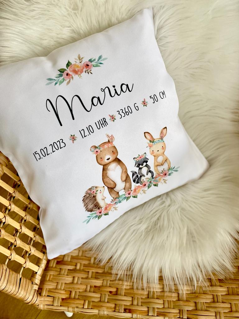 Namenskissen Baby Geburt Geschenk