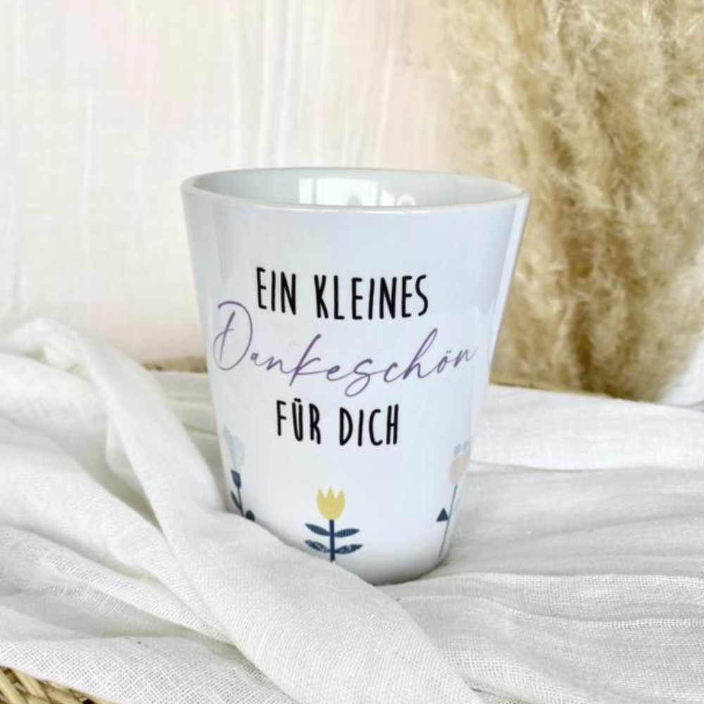 Blumentopf „Kleines Dankeschön" Geschenkidee für Sie, Frauen, Mama, Oma, Tochter, Kollegin, Lehrerin, Erzieherin