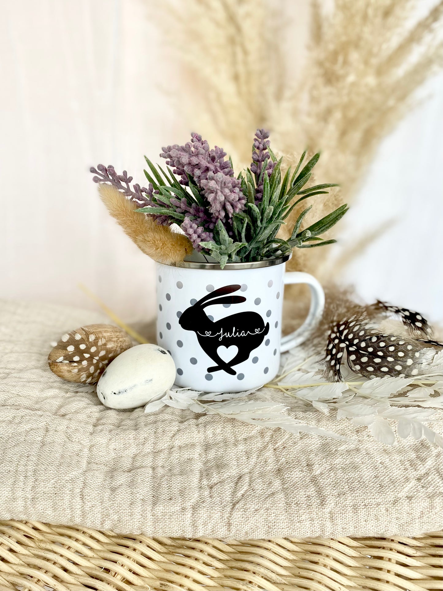 Tasse zu Ostern mit Osterhase und Namen personalisiert | Schöne Geschenkidee zum Osterfest | 3 Motivvarianten zur Auswahl