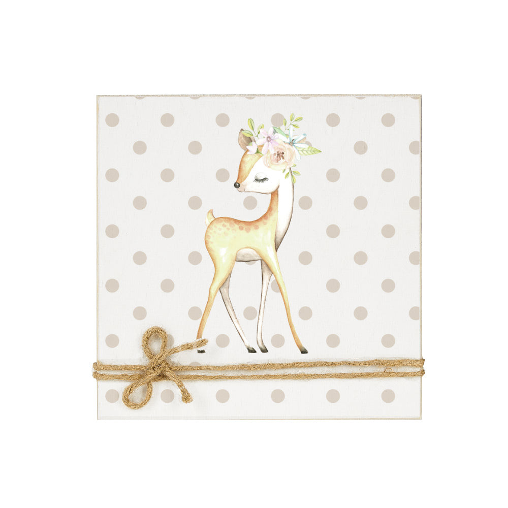 Niedliche Wanddekoration für das Kinderzimmer | Wandbild aus Holz mit einem Fuchs gestaltet | Besondere Baby- und Kinderdeko | Schönes Geschenk für Babys und Kinder | 3 Motivvarianten zur Auswahl