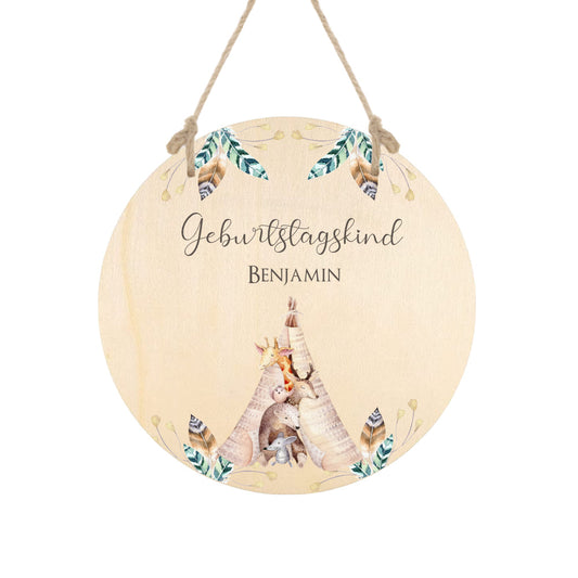 Personalisiertes Namensschild für Kinder zum Geburtstag | Kreative Geburtstagsdeko für Jungen u. Mädchen | Tolles Geschenk zum Kindergeburtstag | 2 Motivvarianten