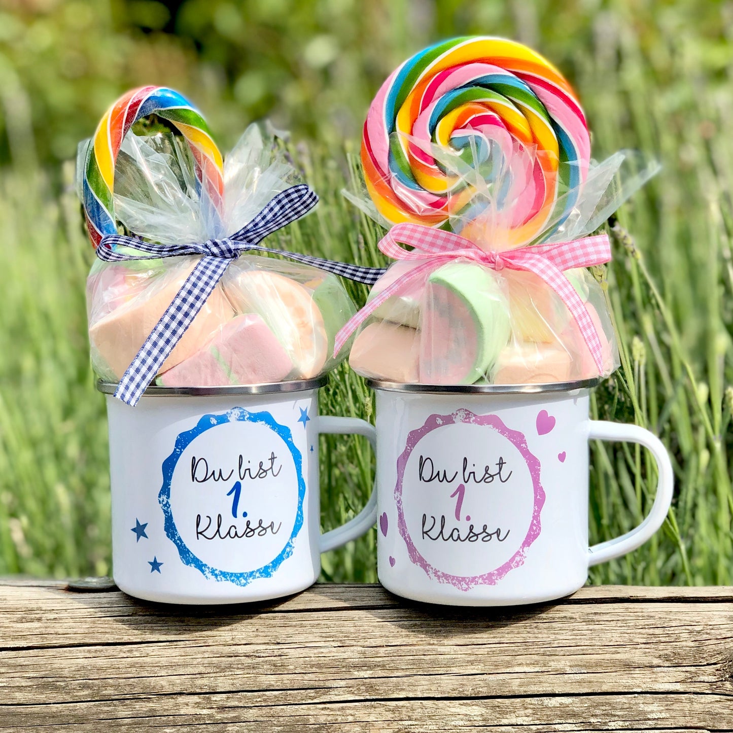 Tasse "Du bist 1. Klasse" zum Schulbeginn | Geschenkidee zur Einschulung für Mädchen u. Jungen | Originelle Geschenkidee mit DIY Ideen zum Schulbeginn | 2 Farbvarianten zur Auswahl