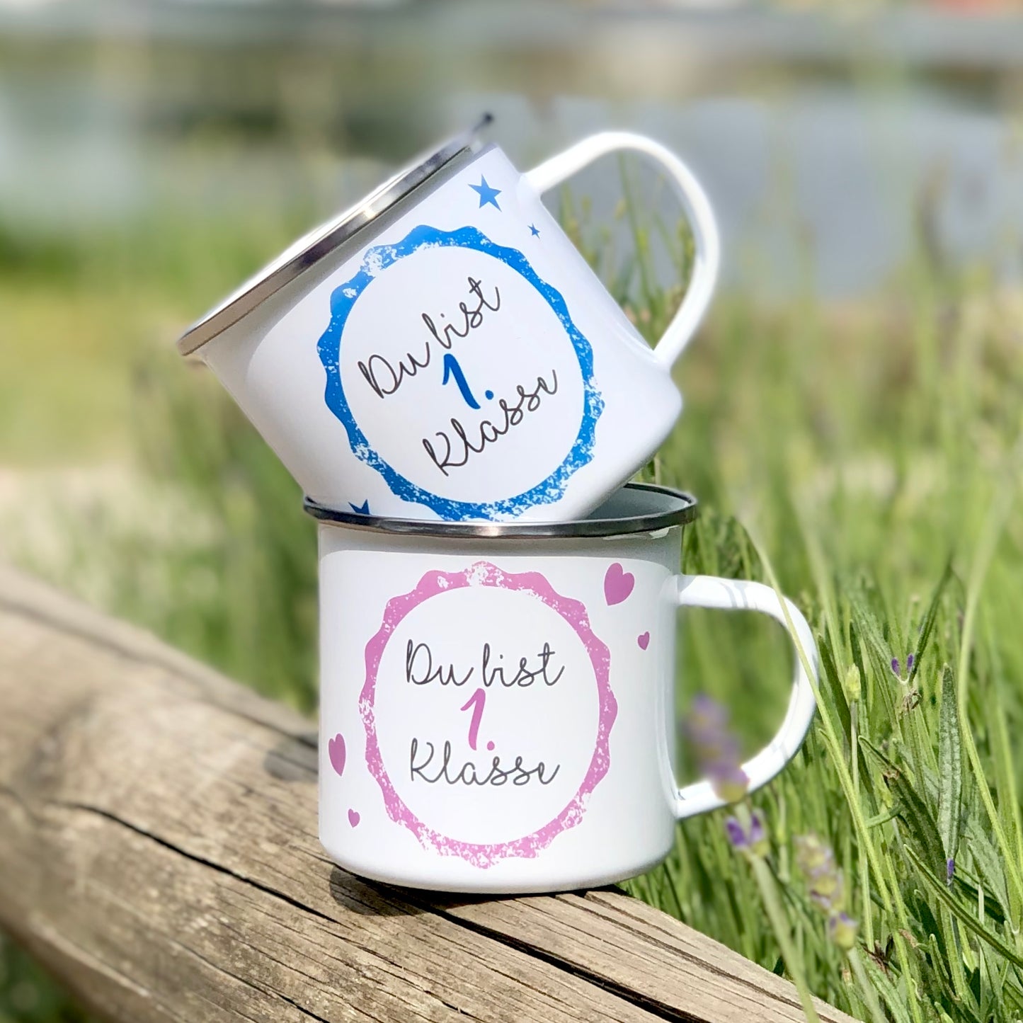 Tasse "Du bist 1. Klasse" zur Einschulung | Geschenk zum Schulbeginn für Jungen u. Mädchen | Kreative Geschenkidee zum Schulstart | 2 Farbvarianten zur Auswahl