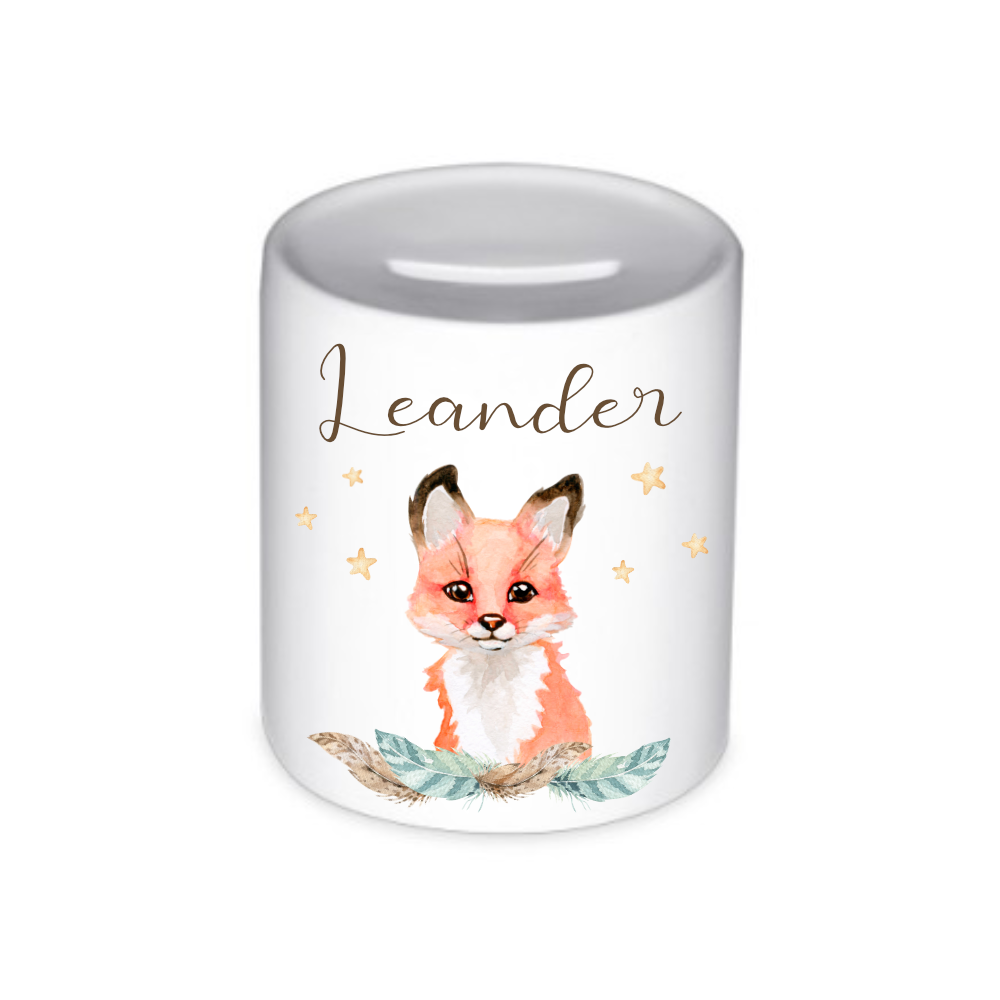 Kinder Spardose Fuchs Geschenk Mädchen Jungen