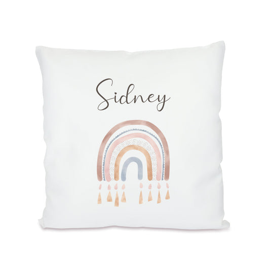 Besondere Geschenkidee für Kinder | Kinderkissen "Regenbogen“ personalisiert mit dem Namen des Kindes | Handgefertigtes Geschenk für Mädchen und Jungen | 5 Motivvarianten zur Auswahl