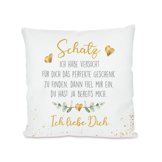 Kissen mit Spruch. Ich liebe Dich - Geschenk für Paare.