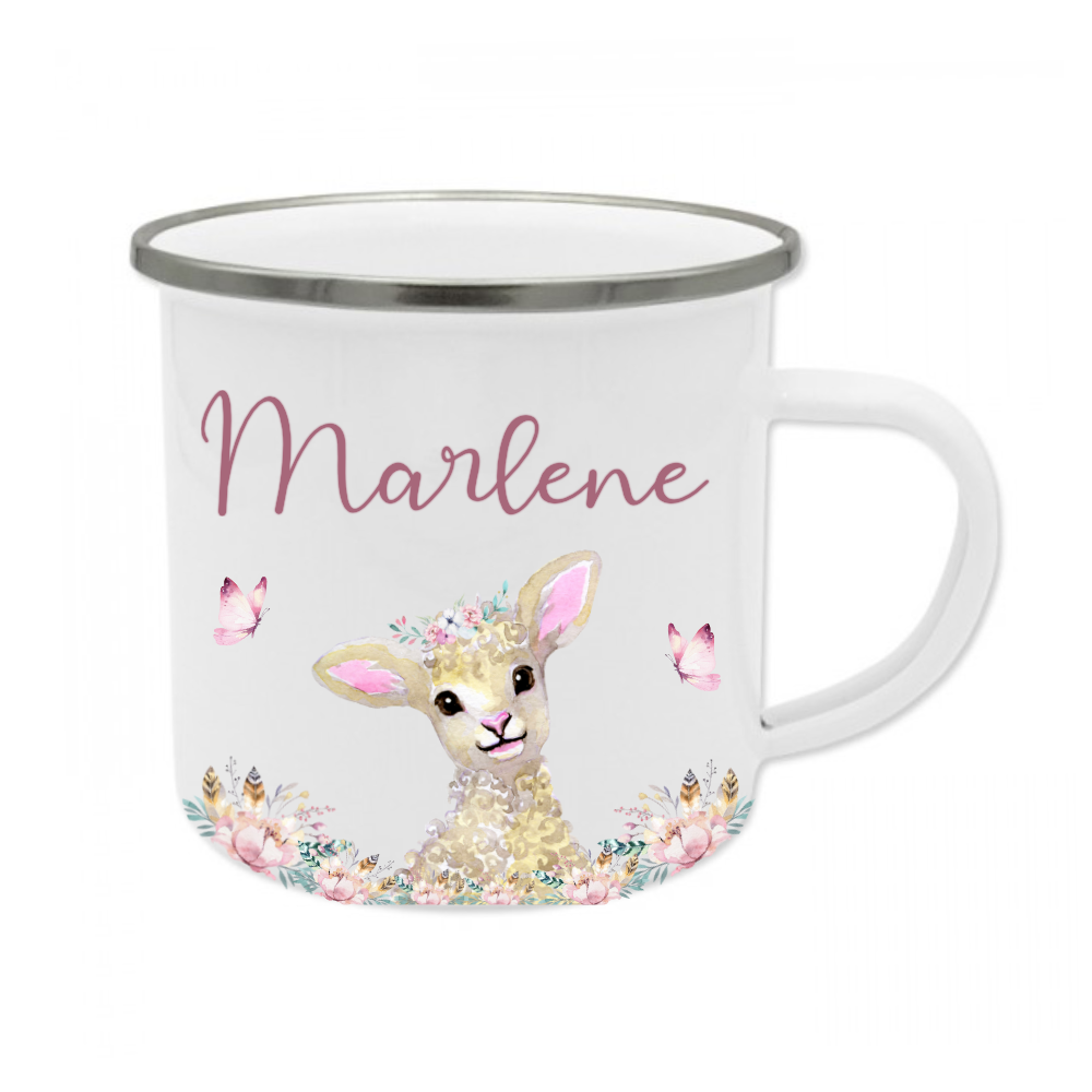 Kinder Tasse Schaf für Mädchen als Geschenk 