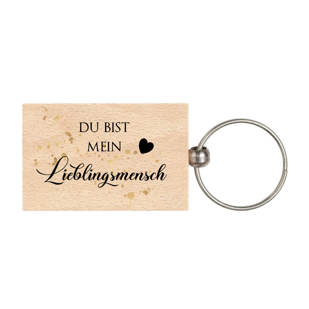 Schlüsselanhänger aus Holz Lieblingsmensch