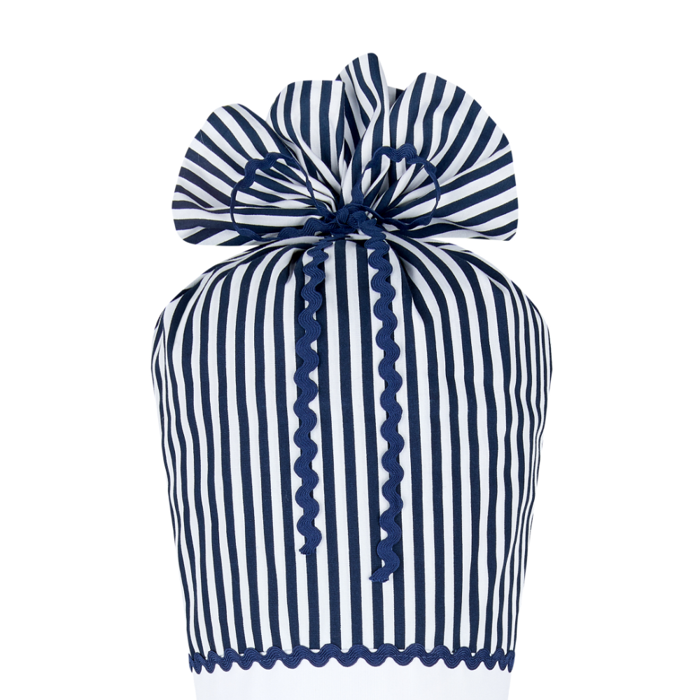 Maritime Schultüte für Jungen | Personalisiert mit dem Namen | Stoffschultüte in Blau mit Anker | Optional mit Füllkissen und Spitzenschutz