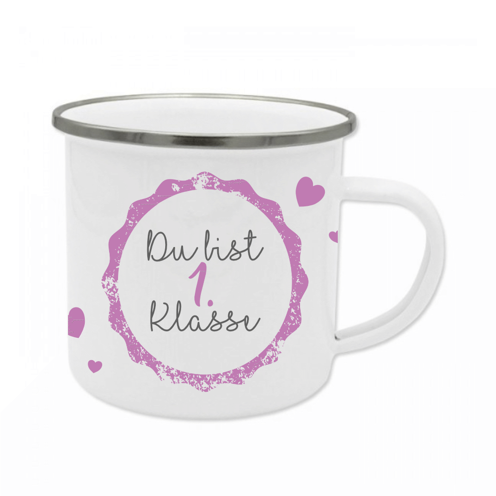 Tasse "Du bist 1. Klasse" zur Einschulung | Geschenk zum Schulbeginn für Jungen u. Mädchen | Kreative Geschenkidee zum Schulstart | 2 Farbvarianten zur Auswahl