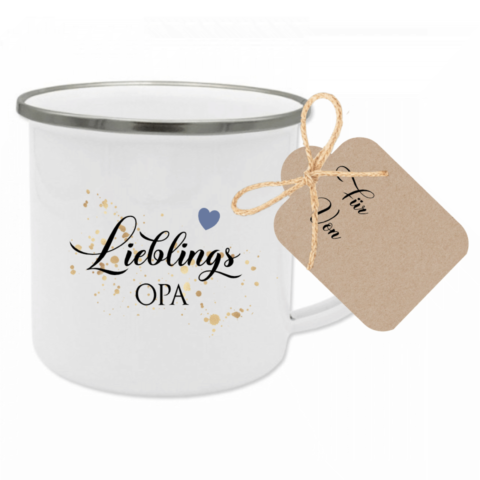 Originelles Tassengeschenk für Großväter | Becher mit Motiv "Lieblingsopa" | 12 Motivvarianten zur Auswahl