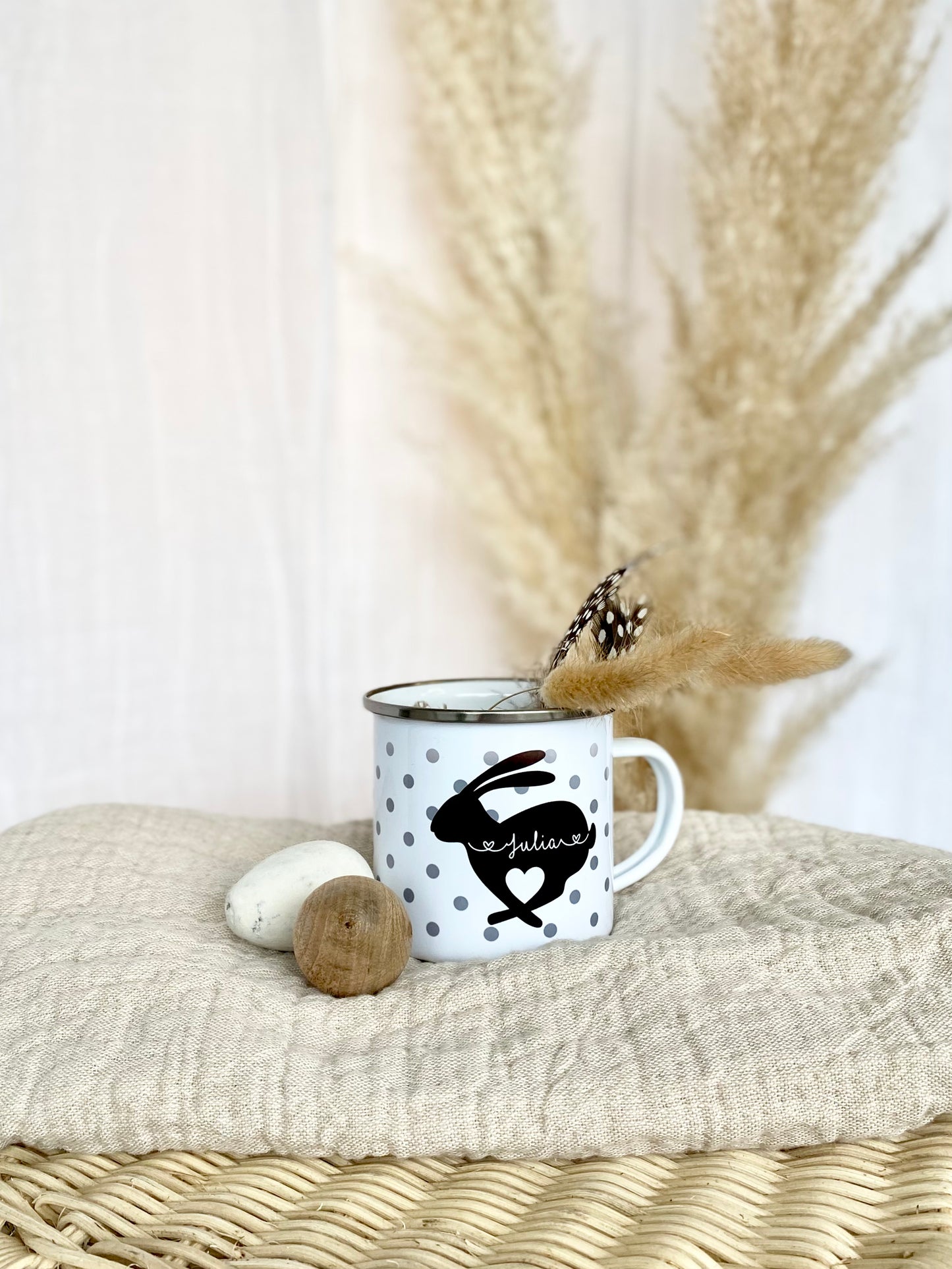 Personalisierte Tasse "Frohe Ostern" mit dem Namen | Originelle Geschenkidee zum Osterfest | Perfektes DIY Geschenk zum selber Gestalten | 3 Motivvarianten zur Auswahl