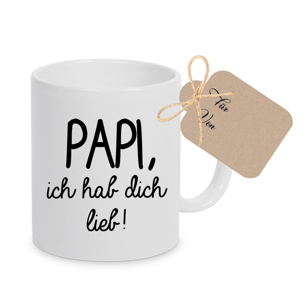 Tasse "Papa, ich hab dich lieb".