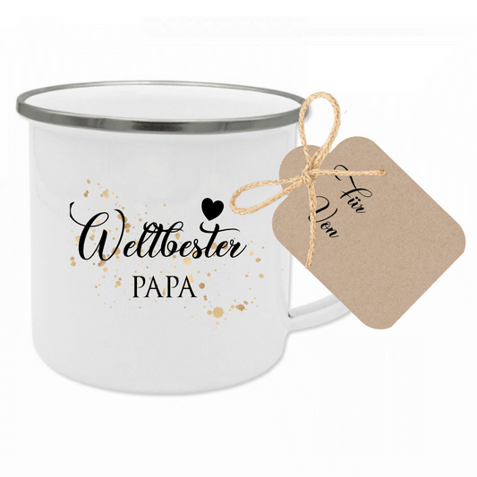 Tassengeschenk für den Papa | Besonderes Geschenk für Väter | Tasse mit Motiv "Weltbester Papa" | 12 Motivvarianten zur Auswahl