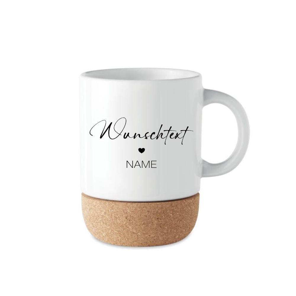 Personalisierte Tasse aus Keramik und Kork für den Opa und die ganze Familie, 7 Varianten zur Auswahl