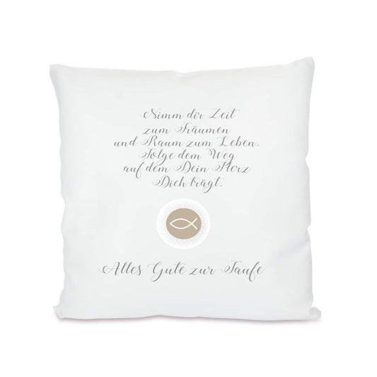 Kissen zur Taufe mit schönem Spruch | Liebevolle Geschenkidee für das Taufkind | Schönes Taufgeschenk für Mädchen und Jungen