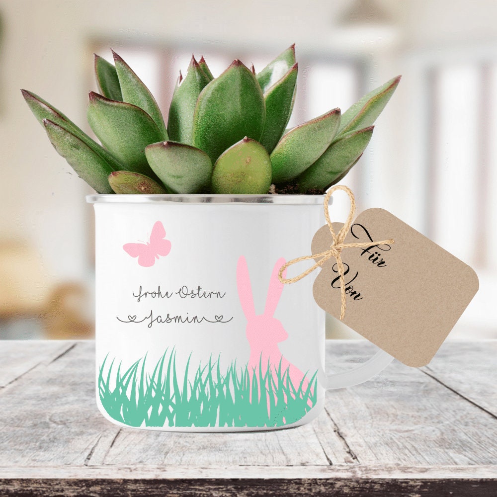 Tasse zum Osterfest mit dem Namen personalisiert | Perfekte Geschenkidee zu Ostern | Ideales DIY Geschenk | 3 Motivvarianten zur Auswahl