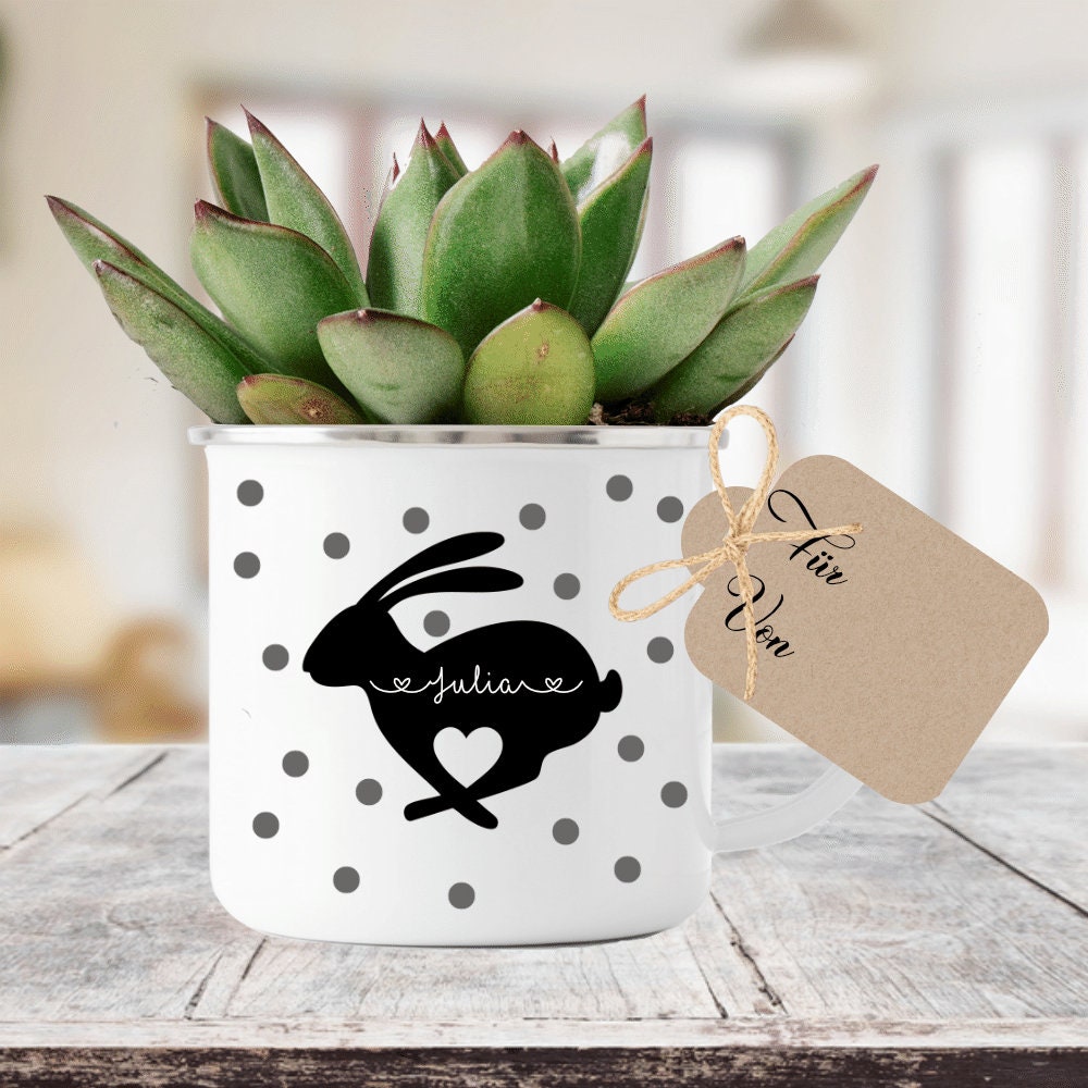 Tasse zum Osterfest mit dem Namen personalisiert | Perfekte Geschenkidee zu Ostern | Ideales DIY Geschenk | 3 Motivvarianten zur Auswahl