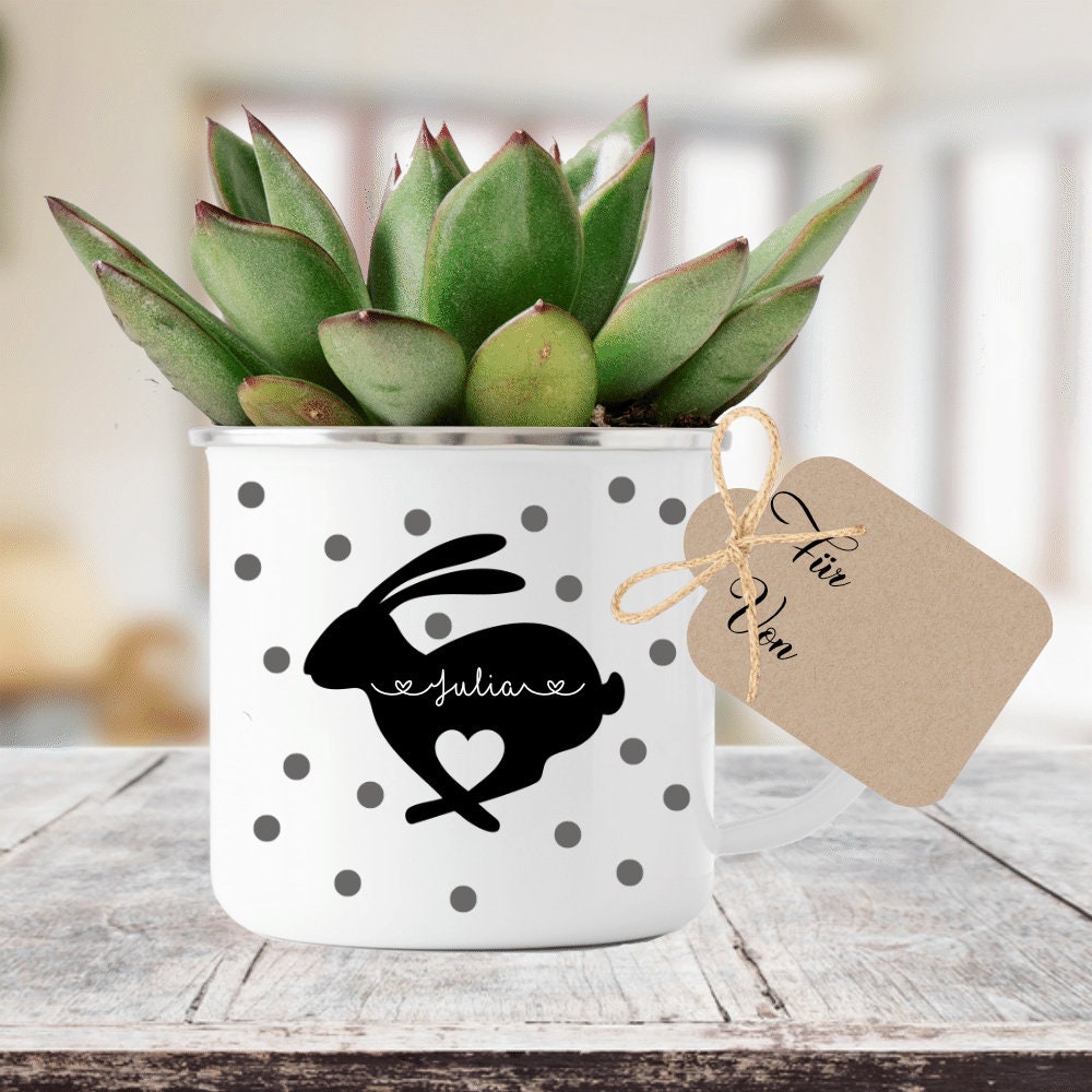 Personalisierte Tasse "Frohe Ostern" mit dem Namen | Originelle Geschenkidee zum Osterfest | Perfektes DIY Geschenk zum selber Gestalten | 3 Motivvarianten zur Auswahl