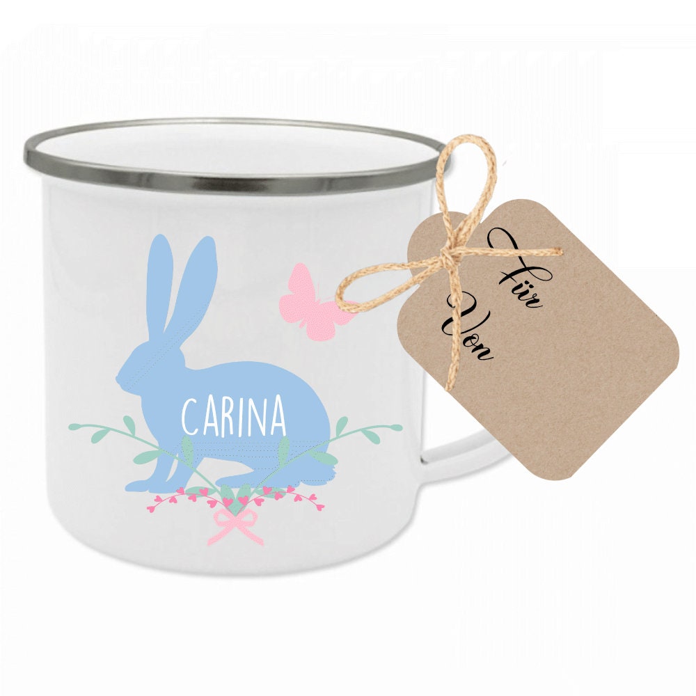 Tasse zum Osterfest mit dem Namen personalisiert | Perfekte Geschenkidee zu Ostern | Ideales DIY Geschenk | 3 Motivvarianten zur Auswahl