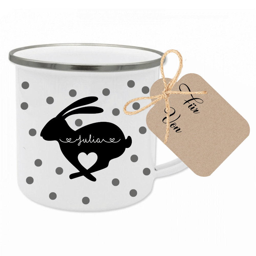 Personalisierte Tasse "Frohe Ostern" mit dem Namen | Originelle Geschenkidee zum Osterfest | Perfektes DIY Geschenk zum selber Gestalten | 3 Motivvarianten zur Auswahl